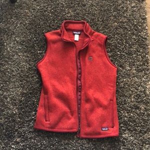Red Patagonia sweater vest